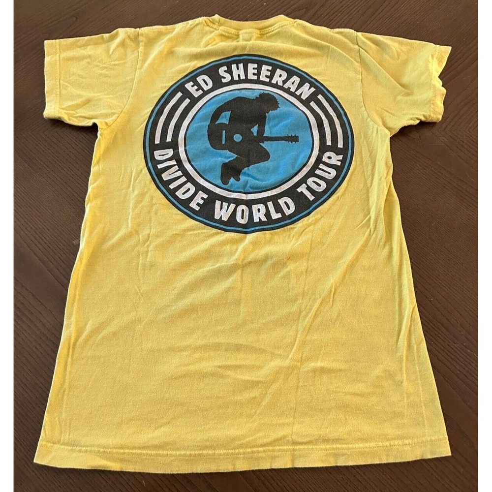 Ed Sheeran Divide World Tour Shirt Sz S Yellow T Shirt Tulex Large Touring Band‎